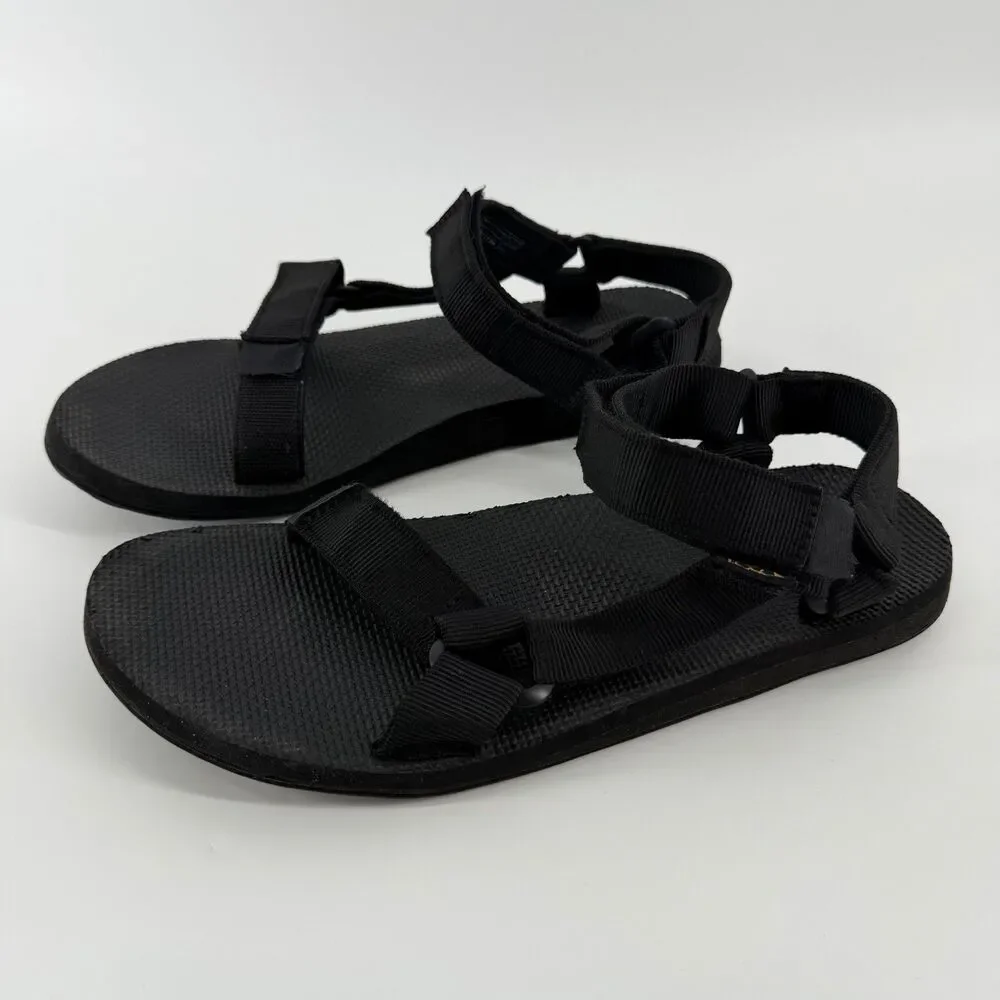 Teva Original Universal Sandals Men 10 Black Outdoor Waterproof Adjustable Strap